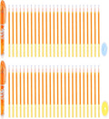 PATIKIL 2Pcs Erasable Gel Pens with 50 Refills & 2 Erasers, 0.5mm Heat Erasable Pens for Fabric Orange Ink Fabric Marking Pen for Sewing Quilting Planner Writing