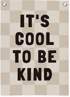 Kids Room Decor Linen Canvas Banner, It's Cool to Be Kind,Baby Nursery Decor Wall Hanging Flag for Bedroom Playroom Classroom Kids Rroom 18x25 Inch