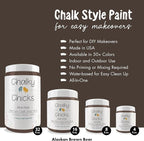 Chalky Chicks All-in-One Chalk Paint for Furniture or Cabinet - 16 Fl Oz - Matte Finish Alaskan Brown Bear for Metal, Wood Furniture Paint - No Sanding All-in-One for Home Decor & Crafts, USA Made