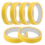 MECCANIXITY Masking Tape 0.7 Inch x 21 Yard Painter's Tape Yellow Paint Tapes for DIY Crafts Arts Drawing Decoration Labeling Car Painting Artist Teachers, Pack of 6