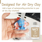 50ml Air Dry Clay Glaze & Varnish - Gloss Finish for Crafts/Pottery/Sculptures - Waterproof & Quick-Drying & Non-Yellowing Clear Coating - Gloss Polymer Clay Sealer