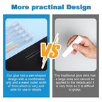6 Pcs Glue Stick Pens for Crafting, Easy Precise Control Fine Tip, Quick Dry Paper Craft Glue for Card Making