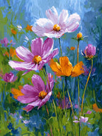 Moohue 14 ct Counted Cross Stitch Kits for Adults Flowers Cross Stitch Patterns Stamped Printed Cross Stitch Kits (Flowers 10)