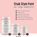 Chalky Chicks All-in-One Chalk Paint for Furniture or Cabinet - 16 Fl Oz - Matte Finish Sweet 16 (Pink) for Metal, Wood Furniture Paint - No Sanding All-in-One for Home Decor & Crafts, USA Made