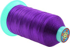 Mandala Crafts Bonded Nylon Thread True Purple Heavy Duty Sewing Threads - 800 YDs Size 277 840D T270 Tex 270 Thread for Leather Jeans Weaving Outdoor Marine Upholstery Threads