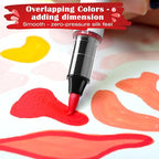SFAIH Halloween Gifts Acrylic Paint Markers, 48 Colors Dual Tips Acrylic Brush Markers With Chisel Tip, Automatic Ink Control, Ultra-High Coverage, No Bleed Ink, Art Supplies for Rock, Canvas, Fabric