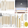 Pottery Sculpting Tools 32PCS Ceramic Clay Carving Tools Set for Beginners Expert Art Crafts Kid's After School Pottery Classes Club Children Students