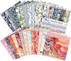Origami Paper Kit Dobule Sided 100 Sheets 100 Colors 6 Inch Japanese Chiyo Square Easy Fold Arts Crafts DIY Handwork Origami Papers Beginner Sakuras Baroque