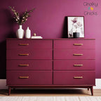 Chalky Chicks All-in-One Chalk Paint for Furniture or Cabinet - 4 Fl Oz - Matte Finish Logan Berry (Plum) for Metal, Wood Furniture Paint - No Sanding All-in-One for Home Decor & Crafts, USA Made