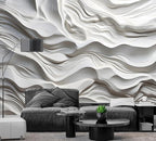 AFZEVEB-3D Stereo Relief Lines Living Room Background Wallpaper Mural 159"x107"(Not Peel and Stick)