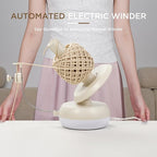 Electric Yarn Winder for Crocheting - Large Capacity Yarn Ball Winder for Knitting, Adjustable Yarn Ball Tension,Stepless Speed, Good Helper for Knitting Lovers, Cream