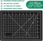Anezus Exacto Knife with Hobby Mat for Crafts, Self Healing Cutting Mat Hobby Knife with 30 PCS Exacto Blades Precision Knife for Art and Crafts Paper Scrapbooking Stencil (Black)