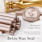 TELOSMA 16 Pcs Champagne Mini Wax Seal Sticks, Ideal for Making Wedding Invitations, Wine Packages, Cards & Gift Boxes Wax Seals