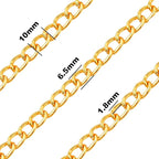 Jishi 16ft Aluminium Curb Chain Roll, Thick Twisted Chain Links, Gold Plated Metal Craft Chain Curb Link Chain Spool for Jewelry Making Necklace Bracelet DIY Crafts, Jewelry Making Findings Supplies