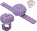 PATIKIL Wrist Pumpkin Pin Cushion, Snap Pin Cushion with Elastic Strap Ring Portable Embroidery Needle Pin Storage for Hand Craft Knitting, Lavender