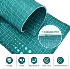Cutting Mat 8in6in Self Healing Cutting Mat Size Double Sided 5-Ply Rotary Sewing mat for Crafts Fabric Quilting Hobby Art Clay Precision Scrapbooking Project, A5, Green 2PCS