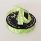 Apple Green Light Green Gingham Plaid Checked Ribbon 25 Yards Each Roll 100% Polyester (5/8",Apple.Green)