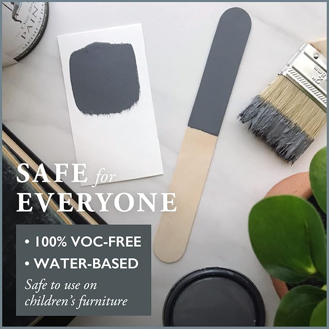AMY HOWARD AT HOME Chalk-Based One Step Paint for Furniture, Cabinetry, Decor, Finish, and More | No Stripping, Sanding, or Priming | Medium Base | 16 Ounce | Vanderbilt Gray