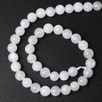 60pcs 6mm Natural White Moonstone Beads AAA Gemstone Round Loose Beads for Jewelry Making DIY Bracelets Necklaces Crystal Energy Healing Stone Beads 15" (6mm, White Moonstone)