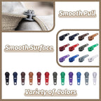 DOITEM 96Pcs Zipper Repair Kit Zipper Replacement 3# Zipper Pull Rescue Kit for Clothing Jackets Purses Luggage (12 Colors)