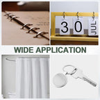PATIKIL 1.3" x 1.5" Loose Leaf Binder Rings, 30 Pcs Metal Book Rings Nickel Keychain Ring for Paper Index Cards Flash Card Notebook Rings Office Home Book Binder, Silver Tone