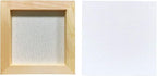 AUREUO Mini Stretched Canvas - 3x3 Inch/24 Pack - 2/5 Inch Profile Small Square Canvas - Gift Set Bulk Pack Canvases for Acrylic Painting & Craft