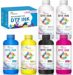 DTF Ink 500mlx6 for I3200 XP600 R1390 L1800, ET-8550, ET-2850, XP-15000, R2400, L800, 1430, P400, P800, R2000, Heat Transfer Ink Conversion Kit Refill for All DTF Printers, for DTF Film