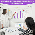 Magnetic Tape Roll Thin Strips, 0.39 Inch x 33 Feet Magnetic Board Dividers Whiteboard Graphic Decorative Tape Marking Line for Classroom Office Art Accessories(Purple)