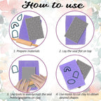 4PCS Polymer Clay Texture Sheets Set for Using with Clay Cutters Boho Clay Mat Effect as Texture Roller DIY Craft Tools Earing Jewelry Making