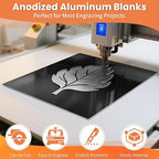 GCGOODS 6 Pcs 7 x 5 inch Anodized Aluminum Sheet Set, Metal Blanks for Laser Engraving, Engraving Plates for Crafting, Decoration, DIY, Black Colors