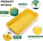 VOOMEY Paint Tray 4 inch, Paint Tray Liner, Paint Roller Tray with Paint Roller Frame 11 Pack, Paint Pan Easy to Clean and Reusable