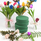 LOMIMOS 6'' Premium Round Floral Foam,Green Wet Foam Blocks for Floral Arrangements Decorations Flower Arrgement DIY Craft,Pack of 4