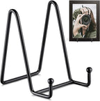 TR-LIFE Plate Stands for Display - 4.5 Inch Plate Holder Display Stand + Metal Frame Holder Stand for Picture, Decorative Plate, Book, Photo Easel