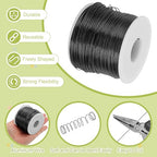 MECCANIXITY 20 Gauge Anodized Aluminum Craft Wire Bendable Bonsai Training Wire 771 Feet 0.8mm for Sculpting Crafts Wreath Floral Beading Jewelry Making, Black