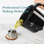 SAEUYVB Candle Making Kit with Wax Melter,Candle Making Supplies,Electric Wax Melter for Adults Beginners with Silicone Nozzle,Thermometer,Stirring Spoon, Silicone Pad,Instructions