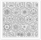 CHGCRAFT Flowers Boom Silicone Texture Stamp Clay Modeling Pattern Pad Texture Sheets for Polymer Clay Making Earrings Jewelry, 5.5x5.5inch