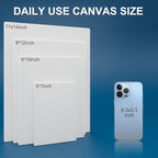 Stretched Canvases for Painting 11x14 Inch 7-Pack, 10 oz Triple Primed Acid-Free 100% Cotton Blank Canvas, Art Canvases for Oil Paint Acrylics Pouring & Wet Art Media, Pour Painting