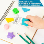 24 Pack Kneaded Erasers,Colorful Drawing Art Moldable Kneaded Sketching Erasers for Artists Blend, Shade, Smooth(24,Colored Eraser)