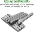 HARFINGTON 36pcs Metal Stamping Kit 1/16" (1.5mm) Steel Uppercase Letter and Number Punch Set (A-Z / 0-8 / "&" Symbol) Punch Press Tool with Case for Imprinting Metal Plastic Wood Leather