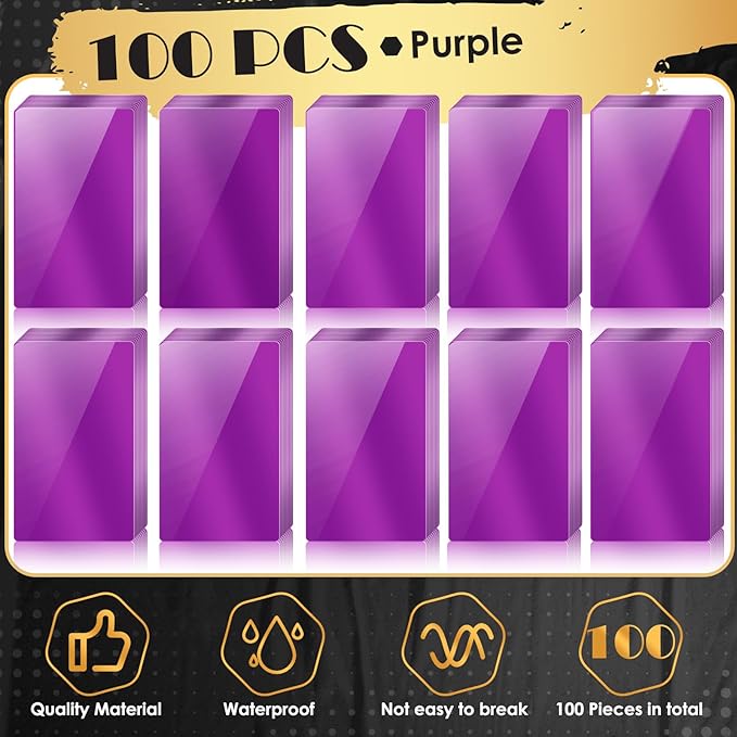 weparmeety 100 Pcs Metal Engraving Blanks Aluminum Sheet Laser Engraving Business Card Multipurpose Engraving DIY Gift Cards 86 x 54 x 0.21 mm (Purple)