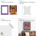 Mat Board Center, 11X14 Mix Color Mats for 8X10 Pictures - Acid Free, 4-Ply Thickness, White Core, Bevel Cut - for Artworks, Photos, Framing - Pack of 12