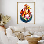 Wooden Jigsaw Puzzles for Adults and Kids, Dragon Hatchling 200 Piece Unique Shaped Puzzle, Family Game and Creative Wooden Puzzle Gift, Wall Art Decor