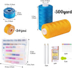 ilauke 80 Colors Sewing Thread, 164 Pcs Sewing Bobbins, 300 Yards Spools of Polyester Thread for Sewings Machine, Prewound Bobbins for Brother Singer Janome Machine with Supplies