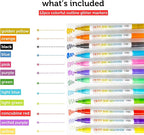 Incraftables Outline Glitter Markers (12 Colors) – Metallic, Double Line Pens, Shimmer Markers for Crafts, Greeting Cards, Drawing & Kids Adults