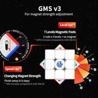 GAN 11 M Pro, 3x3 Magnetic Speed Cube, Magic Puzzle Cube Toy Stickerless Cube Frosted Surface (Black Internal)