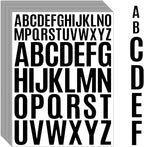 Bemeol Letter Stickers 1560 Pieces 30 Sheets Stick on Vinyl Letters Capital Alphabet Sticker Letter for Craft Bulletin Boards Classroom Home Business Decor(Black,1 Inch,2 Inch)