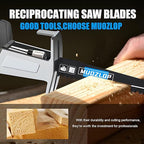 10 Pack 12 inch Reciprocating Saw Blades Set,5 TPI High Carbon Saw Blades,Woodcutting Saw Blades with Organizer Case (10, 5TPI/300mm)