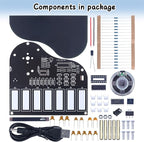 MIOYOOW DIY Electronic Piano Soldering Practice Kit, 7 Keys Mini Musical Instrument Solder Project with Piano, Violin and Guitar Tones, STEM Electronics Learning Kit for Home and School Education