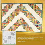 Sewing Rulers, Quilting Rulers Fabric Cutting Ruler Cabin Trim Tool Finished Blocks, Quilting Template Patchwork Sewing DIY Ruler[8 inch]