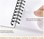 Mix Media Pad, Ohuhu Mixed Media Art Sketchbook, 120 LB/200 GSM Heavyweight Papers, 62 Sheets/124 Pages, Spiral Bound Mixed Media Paper Pad for Christmas Gift
